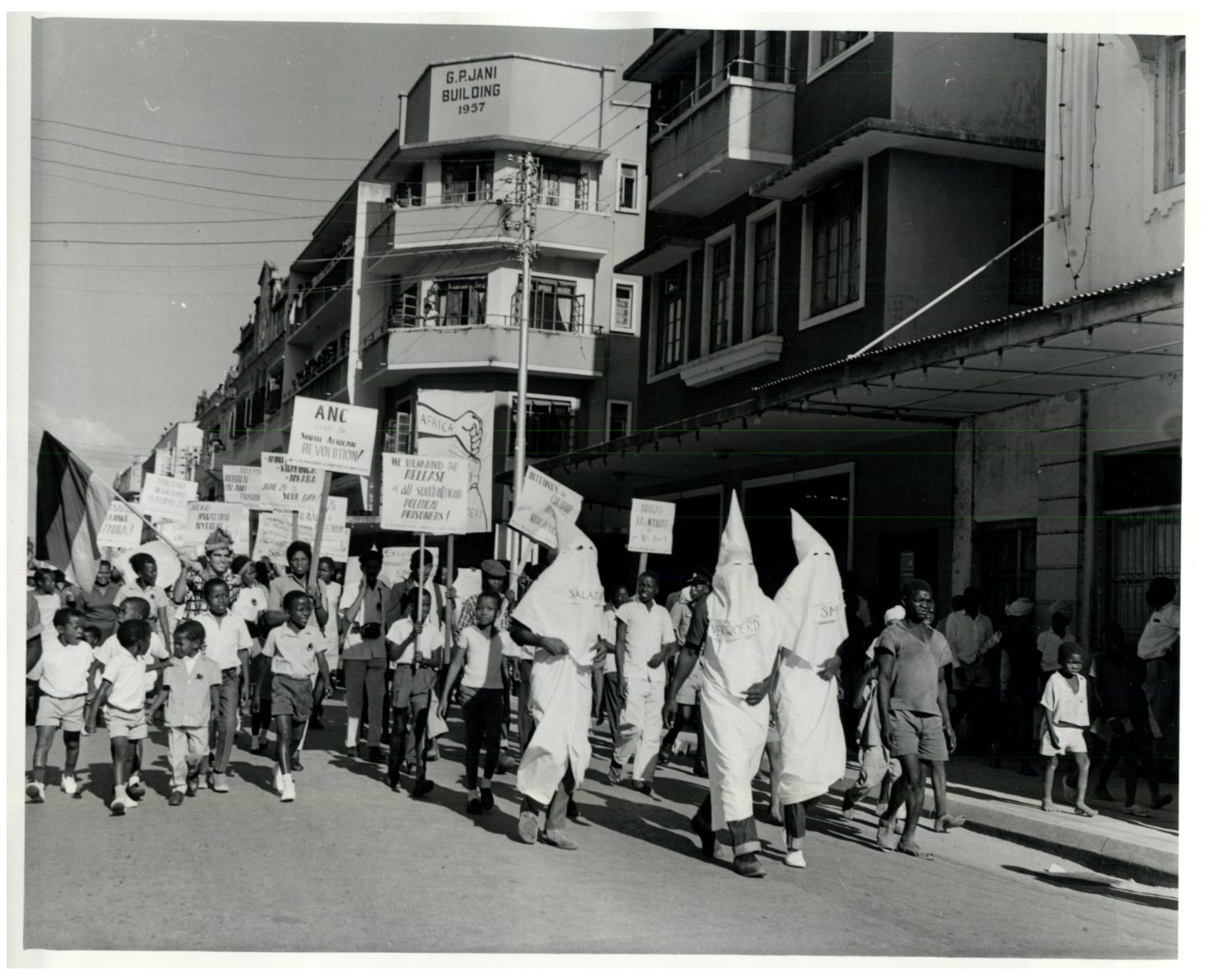 South Africa, the ku klux klan vintage silver print drawing silver 18x2