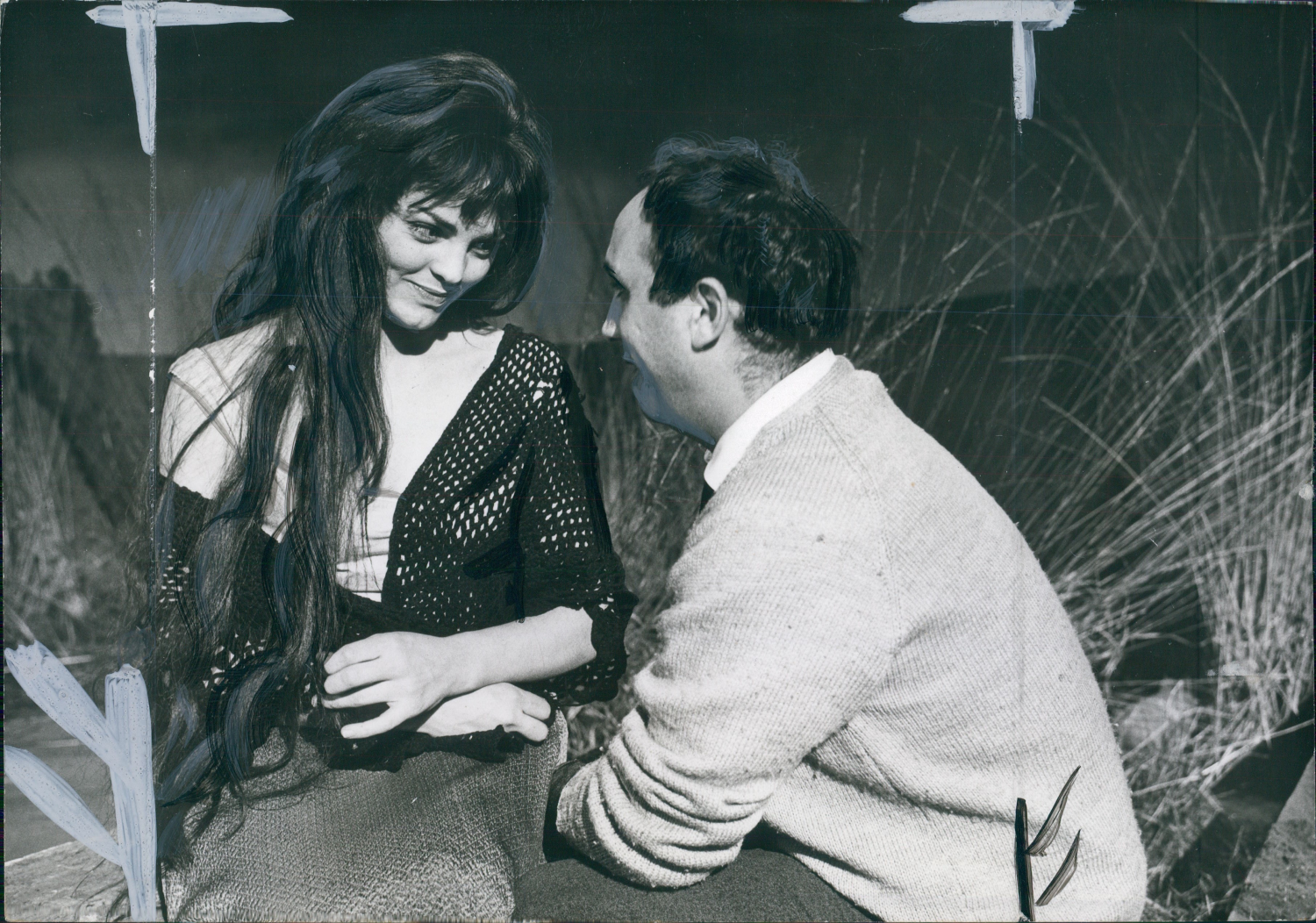 Catherine rouvel, actress in "kriss romani", 1962, vintage silver print ...