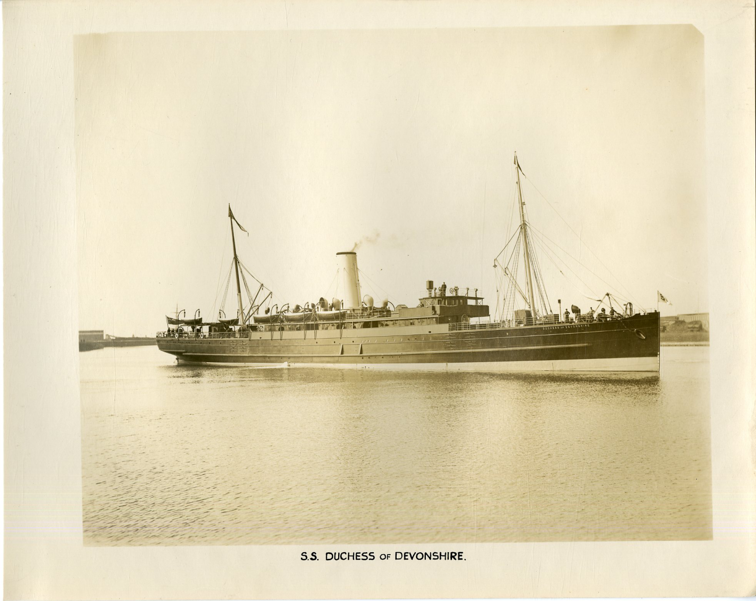 British Navy, Ship Ss Duchess Of Devonshire Vintage Silver Print ...