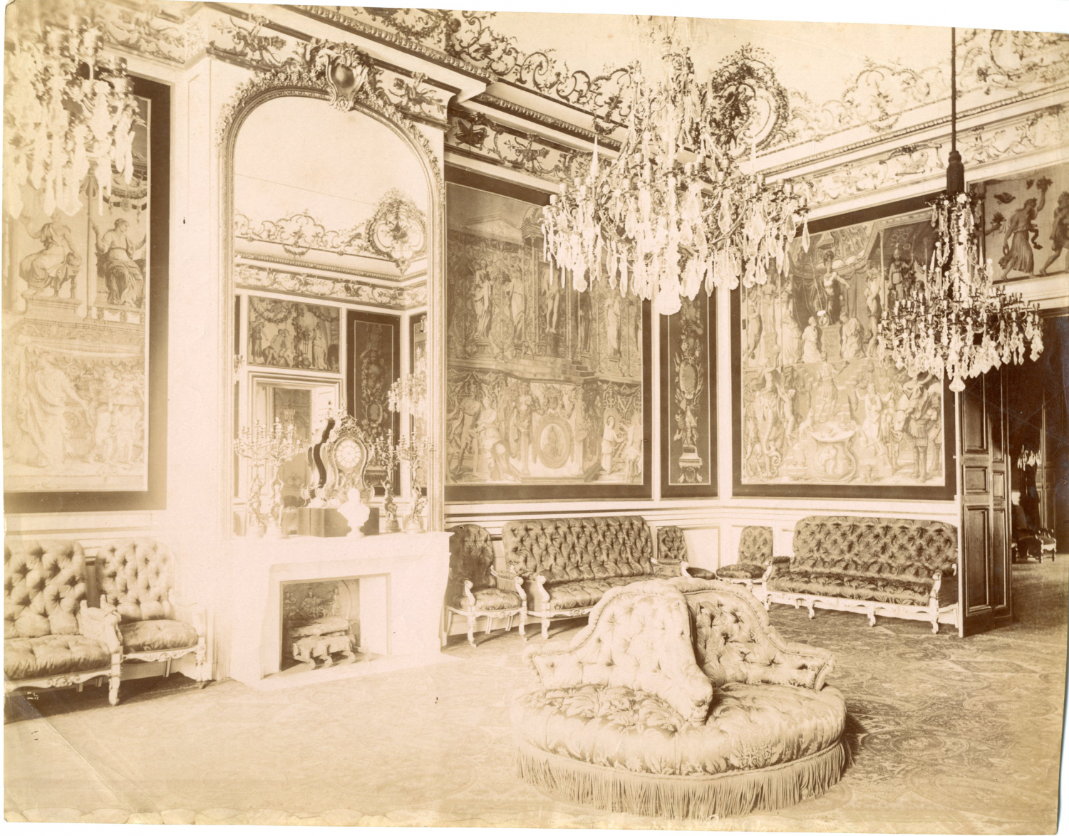 France Paris Palais Du Luxembourg Le Petit Salon Vintage Albumen Print Ti Ebay