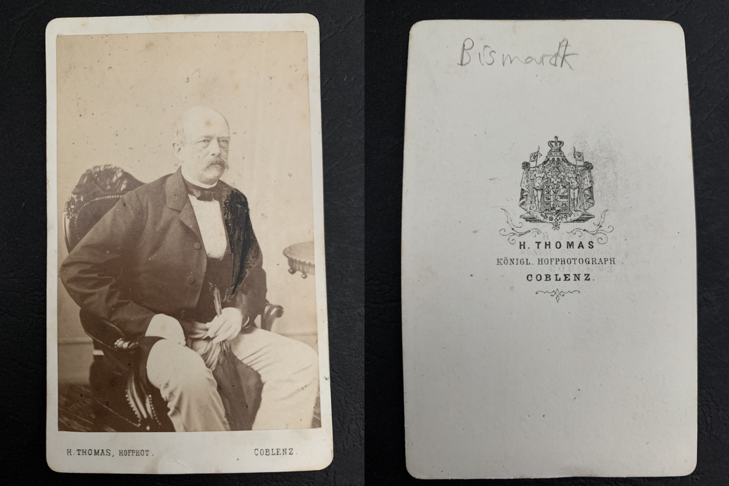 Thomas, Coblenz, Otto Fürst von Bismarck Vintage carte de