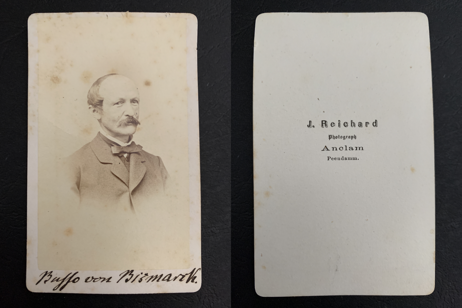 Reichard, Anclam, Graf Busso von Bismarck Vintage carte de